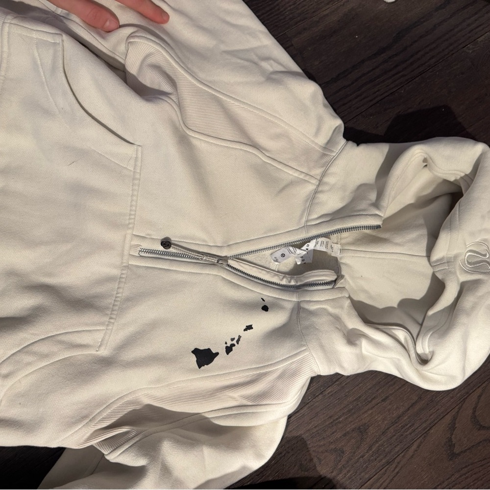 White Hoodie with Island Design